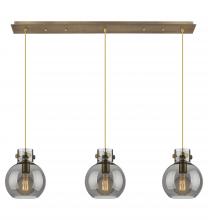  123-410-1PS-BB-G410-8SM - Newton Sphere - 3 Light - 40 inch - Brushed Brass - Cord hung - Linear Pendant