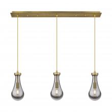  123-451-1P-BB-G451-5SM - Owego - 3 Light - 37 inch - Brushed Brass - Linear Pendant