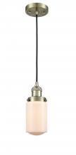  201C-AB-G311-LED - Dover - 1 Light - 5 inch - Antique Brass - Cord hung - Mini Pendant