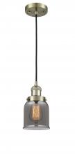  201C-AB-G53-LED - Bell - 1 Light - 5 inch - Antique Brass - Cord hung - Mini Pendant