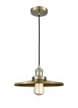  201C-AB-MFR-AB-12-LED - Appalachian - 1 Light - 12 inch - Antique Brass - Cord hung - Mini Pendant