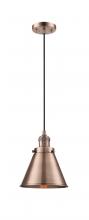  201C-AC-M13-AC-LED - Appalachian - 1 Light - 8 inch - Antique Copper - Cord hung - Mini Pendant