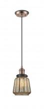  201CBP-ACBK-G146 - Chatham - 1 Light - 7 inch - Antique Copper - Cord hung - Mini Pendant