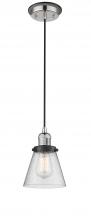  201CBP-PNBK-G64 - Cone - 1 Light - 6 inch - Polished Nickel - Cord hung - Mini Pendant