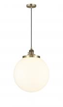  201CSW-AB-G201-14 - Beacon - 1 Light - 14 inch - Antique Brass - Cord hung - Mini Pendant