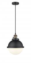  201CSW-BAB-HFS-81-BK-LED - Hampden - 1 Light - 9 inch - Black Antique Brass - Cord hung - Mini Pendant