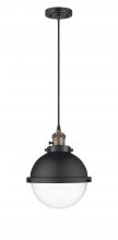  201CSW-BAB-HFS-82-BK-LED - Hampden - 1 Light - 9 inch - Black Antique Brass - Cord hung - Mini Pendant