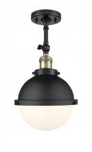  201F-BAB-HFS-81-BK-LED - Hampden - 1 Light - 9 inch - Black Antique Brass - Semi-Flush Mount