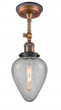  201FBP-ACBK-G165 - Geneseo - 1 Light - 7 inch - Antique Copper - Semi-Flush Mount