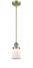  201S-AB-G181S-LED - Canton - 1 Light - 5 inch - Antique Brass - Stem Hung - Mini Pendant