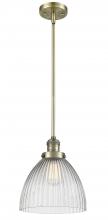  201S-AB-G222-LED - Seneca Falls - 1 Light - 10 inch - Antique Brass - Stem Hung - Mini Pendant