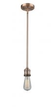  201S-AC-LED - Bare Bulb - 1 Light - 2 inch - Antique Copper - Stem Hung - Mini Pendant