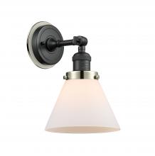  203BK-BPPN-HRPN-G41 - Cone - 1 Light - 8 inch - Matte Black - Sconce