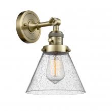  203SW-AB-G44-LED - Cone - 1 Light - 8 inch - Antique Brass - Sconce