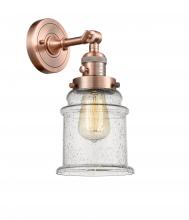  203SW-AC-G184-LED - Canton - 1 Light - 7 inch - Antique Copper - Sconce