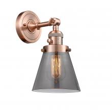  203SW-AC-G63-LED - Cone - 1 Light - 6 inch - Antique Copper - Sconce