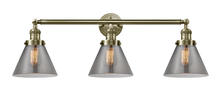  205-AB-G43-LED - Cone - 3 Light - 32 inch - Antique Brass - Bath Vanity Light