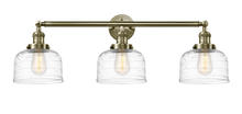  205-AB-G713-LED - Bell - 3 Light - 32 inch - Antique Brass - Bath Vanity Light