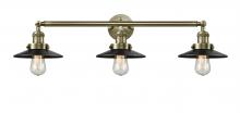  205-AB-M6-LED - Railroad - 3 Light - 32 inch - Antique Brass - Bath Vanity Light