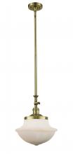  206-AB-G541-LED - Oxford - 1 Light - 12 inch - Antique Brass - Stem Hung - Mini Pendant