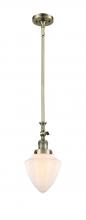  206-AB-G661-7-LED - Bullet - 1 Light - 7 inch - Antique Brass - Stem Hung - Mini Pendant