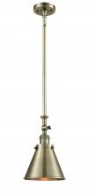  206-AB-M13-AB-LED - Appalachian - 1 Light - 8 inch - Antique Brass - Stem Hung - Mini Pendant