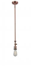  206-AC-LED - Bare Bulb - 1 Light - 3 inch - Antique Copper - Stem Hung - Mini Pendant