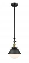  206-BAB-HFS-61-BK-LED - Hampden - 1 Light - 7 inch - Black Antique Brass - Stem Hung - Mini Pendant