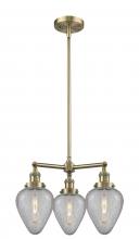  207-AB-G165-LED - Geneseo - 3 Light - 26 inch - Antique Brass - Stem Hung - Chandelier