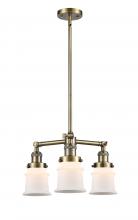  207-AB-G181S-LED - Canton - 3 Light - 18 inch - Antique Brass - Stem Hung - Chandelier