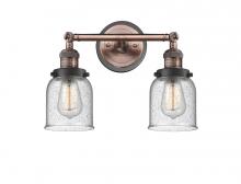  208BP-ACBK-G54 - Bell - 2 Light - 16 inch - Antique Copper - Bath Vanity Light