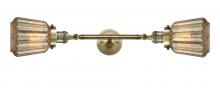  208L-AB-G146-LED - Chatham - 2 Light - 7 inch - Antique Brass - Bath Vanity Light