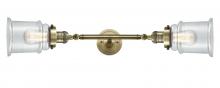  208L-AB-G182-LED - Canton - 2 Light - 6 inch - Antique Brass - Bath Vanity Light