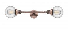  208L-AC-G204-6-LED - Beacon - 2 Light - 6 inch - Antique Copper - Bath Vanity Light