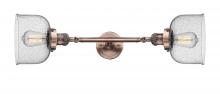  208L-AC-G74-LED - Bell - 2 Light - 8 inch - Antique Copper - Bath Vanity Light