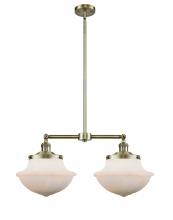  209-AB-G541-LED - Oxford - 2 Light - 25 inch - Antique Brass - Stem Hung - Island Light