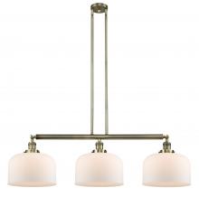  213-AB-G71-L-LED - Bell - 3 Light - 42 inch - Antique Brass - Stem Hung - Island Light