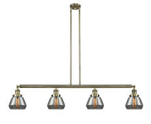  214-AB-G173-LED - Fulton - 4 Light - 51 inch - Antique Brass - Stem Hung - Island Light