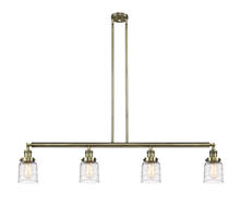  214-AB-G513-LED - Bell - 4 Light - 50 inch - Antique Brass - Stem Hung - Island Light