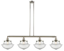  214-PN-G544-LED - Oxford - 4 Light - 54 inch - Polished Nickel - Stem Hung - Island Light