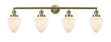  215-AB-G661-7 - Bullet - 4 Light - 46 inch - Antique Brass - Bath Vanity Light