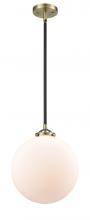  284-1S-BAB-G201-12-LED - Beacon - 1 Light - 12 inch - Black Antique Brass - Cord hung - Mini Pendant