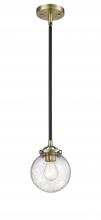  284-1S-BAB-G204-6-LED - Beacon - 1 Light - 6 inch - Black Antique Brass - Cord hung - Mini Pendant