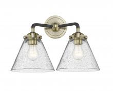  284-2W-BAB-G44-LED - Cone - 2 Light - 16 inch - Black Antique Brass - Bath Vanity Light