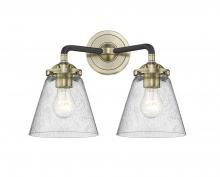  284-2W-BAB-G64-LED - Cone - 2 Light - 14 inch - Black Antique Brass - Bath Vanity Light