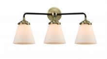  284-3W-BAB-G61-LED - Cone - 3 Light - 24 inch - Black Antique Brass - Bath Vanity Light