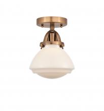  288-1C-AC-G321-LED - Olean - 1 Light - 7 inch - Antique Copper - Semi-Flush Mount