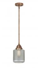  288-1S-AC-G262-LED - Stanton - 1 Light - 6 inch - Antique Copper - Cord hung - Mini Pendant