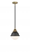  288-1S-BAB-HFS-61-BK-LED - Hampden - 1 Light - 7 inch - Black Antique Brass - Cord hung - Mini Pendant