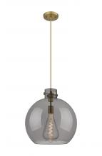  410-1PL-BB-G410-16SM - Newton Sphere - 1 Light - 16 inch - Brushed Brass - Cord hung - Pendant